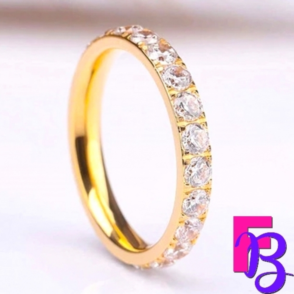 *NEW!* 3MM Rose, Yellow or White Gold Anniversary/Eternity Band - Picture 3 of 14